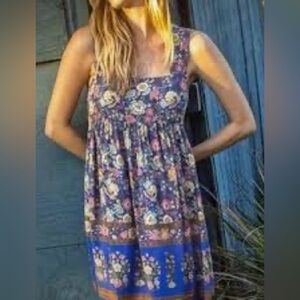 NATURAL LIFE Tricia Blue Floral Mini Dress